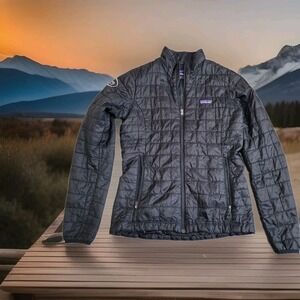 ❄️Patagonia Nano Puffer Jacket Womens S Black Quilted Lightweight "Heavenly "